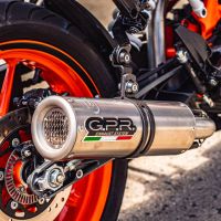 GPR exhaust compatible with  Ktm Duke 125 2011-2016, M3 Inox , Racing slip-on exhaust including link pipe 