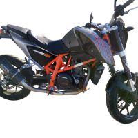 Scarico GPR compatibile con  Ktm Duke 690 2017-2020, Furore Evo4 Nero, Scarico omologato, silenziatore con db killer estraibile e raccordo specifico