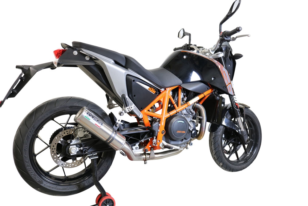 Scarico GPR compatibile con  Ktm Duke 690 2012-2016, M3 Inox , Scarico omologato, silenziatore con db killer estraibile e raccordo specifico