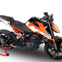 Scarico GPR compatibile con  Ktm Duke 390 2017-2020, M3 Black Titanium, Scarico omologato, silenziatore con db killer estraibile e raccordo specifico