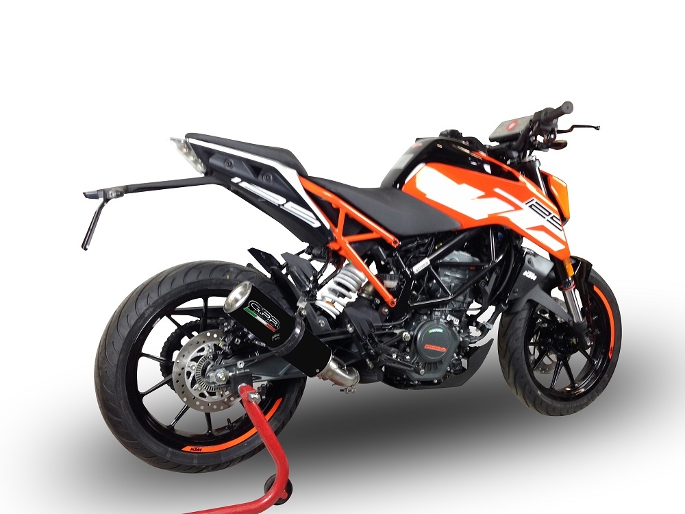 Scarico GPR compatibile con  Ktm Duke 390 2017-2020, M3 Black Titanium, Scarico omologato, silenziatore con db killer estraibile e raccordo specifico