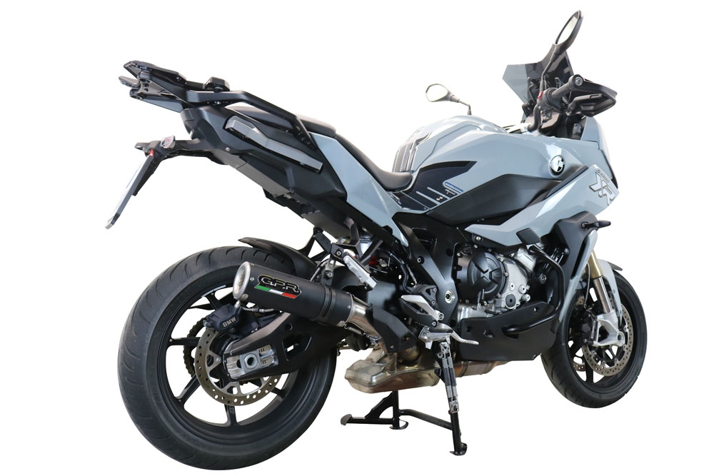 Scarico GPR compatibile con  Bmw S 1000 XR -M  2020-2024, M3 Black Titanium, Scarico omologato, silenziatore con db killer estraibile e raccordo specifico