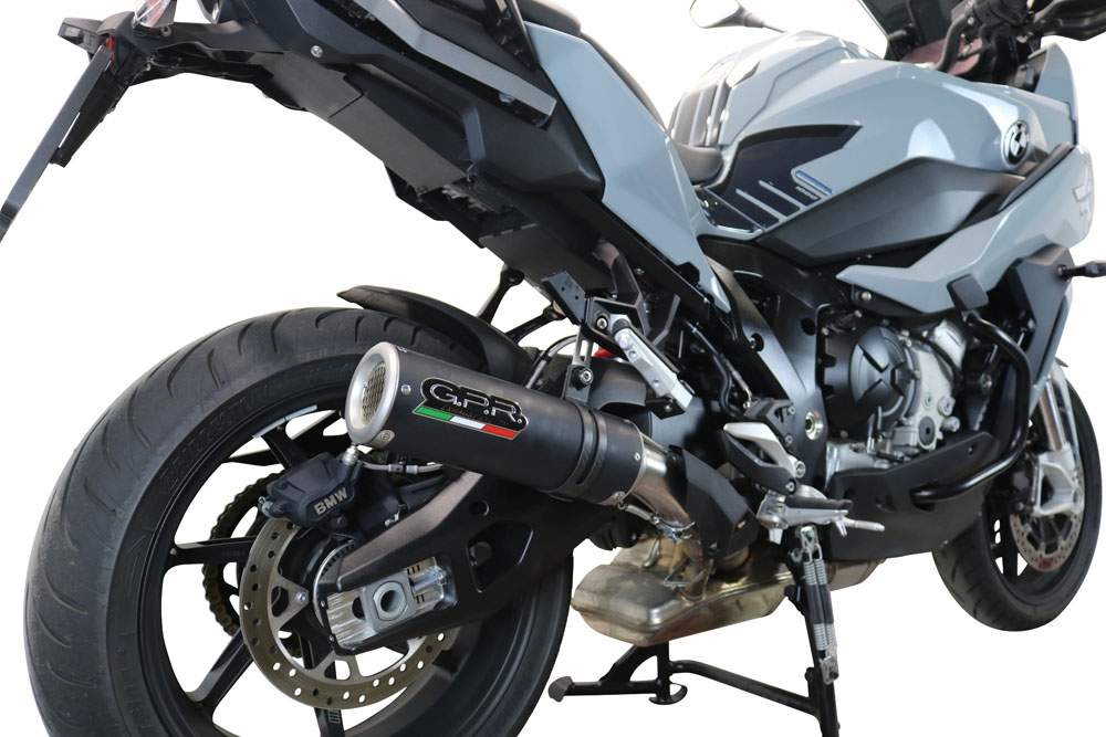 Scarico GPR compatibile con  Bmw S 1000 XR -M  2020-2024, M3 Black Titanium, Scarico omologato, silenziatore con db killer estraibile e raccordo specifico