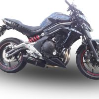 Scarico GPR compatibile con  Kawasaki Er 6 N - F  2012-2016, Furore Nero, Scarico completo omologato,fornito con db killer estraibile e collettore