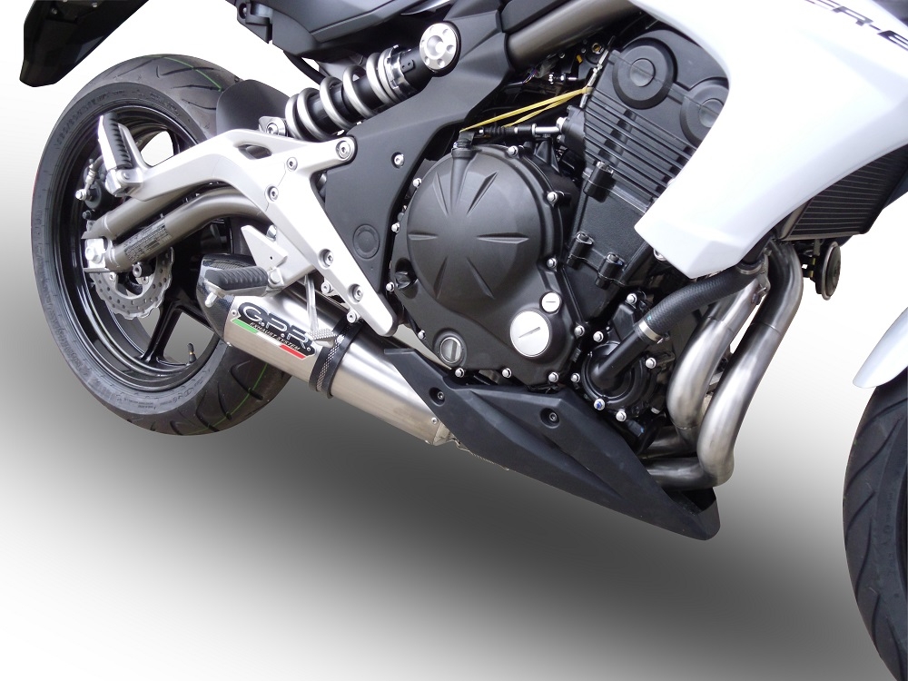 Scarico GPR compatibile con  Kawasaki Er 6 N - F  2012-2016, Gpe Ann. titanium, Scarico completo omologato,fornito con db killer estraibile,catalizzatore e collettore