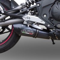 GPR exhaust compatible with  Cf Moto Nk 650 2012-2016, Gpe Ann. Poppy, Homologated legal slip-on exhaust including removable db killer and link pipe 