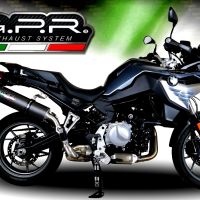 Scarico GPR compatibile con  Bmw F 750 Gs 2021-2024, Furore Evo4 Nero, Scarico omologato, silenziatore con db killer estraibile e raccordo specifico