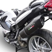 Scarico GPR compatibile con  Bmw F 800 Gt 2012-2016, Furore Nero, Scarico omologato, silenziatore con db killer estraibile e raccordo specifico