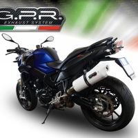 Scarico GPR compatibile con  Bmw F 800 R 2015-2016, Albus Ceramic, Scarico omologato, silenziatore con db killer estraibile e raccordo specifico