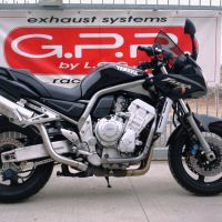 Scarico GPR compatibile con  Yamaha Fzs 1000 Fazer 2001-2005, Trioval, Scarico omologato, silenziatore con db killer estraibile e raccordo specifico