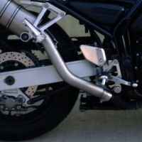 Scarico GPR compatibile con  Yamaha Fzs 600 Fazer 1998-2003, Furore Nero, Scarico omologato, silenziatore con db killer estraibile e raccordo specifico