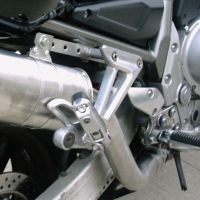 GPR exhaust compatible with  Yamaha Fzs 1000 Fazer 2001-2005, Deeptone Inox, Homologated legal slip-on exhaust including removable db killer and link pipe 