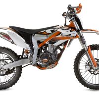 Scarico GPR compatibile con  Ktm Freeride 350 4T 2012-2017, Deeptone Inox, Coppia di terminali di scarico omologati, forniti con db killer removibili e raccordi specifici