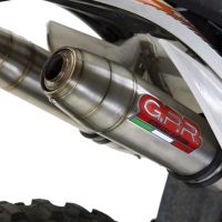 GPR exhaust compatible with  Ktm Freeride 350 4T 2012-2017, Deeptone Inox, Dual Homologated legal slip-on exhaust including removable db killers and link pipes 