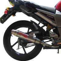 GPR exhaust compatible with  Yamaha FZ 16 Byson 160  2010-2010, Deeptone Inox, Homologated legal full system exhaust, including removable db killer 