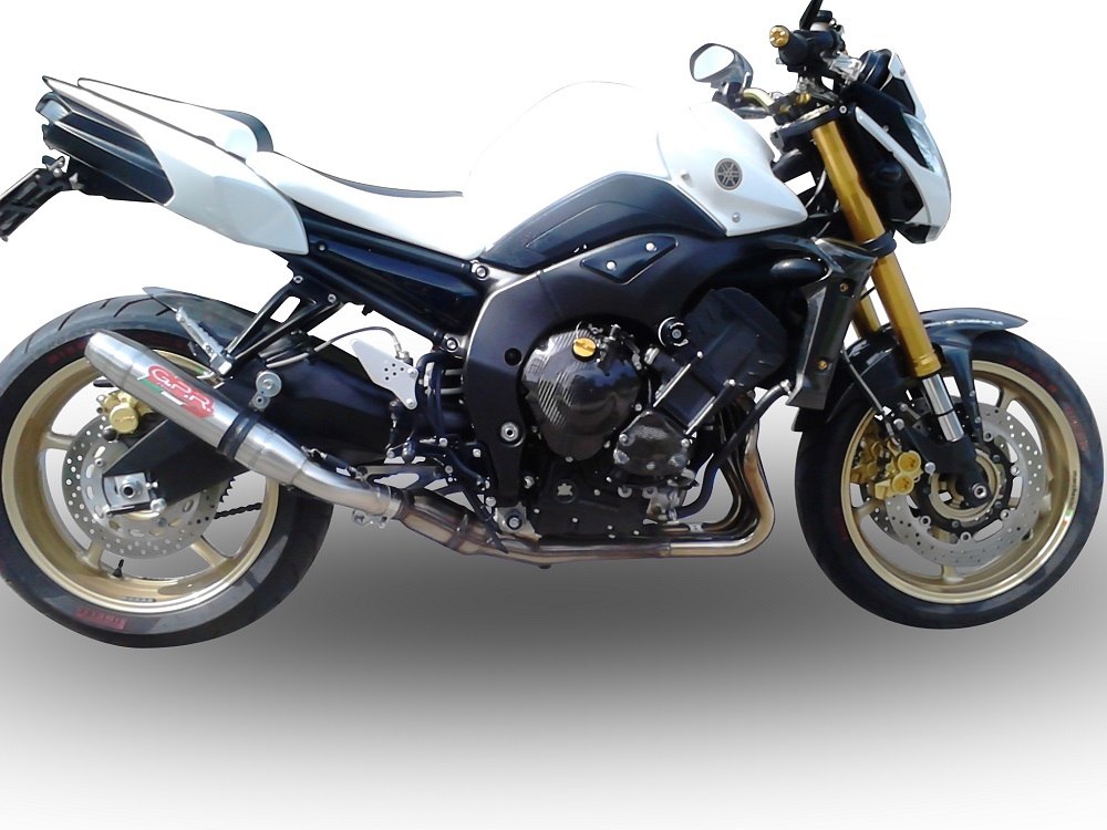 GPR exhaust compatible with  Yamaha Fz 8  2010-2016, Deeptone Inox, Homologated legal slip-on exhaust including removable db killer and link pipe 