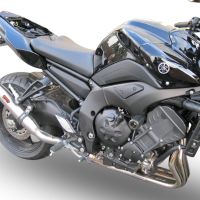 Scarico GPR compatibile con  Yamaha Fz 8  2010-2016, Deeptone Inox, Scarico omologato, silenziatore con db killer estraibile e raccordo specifico