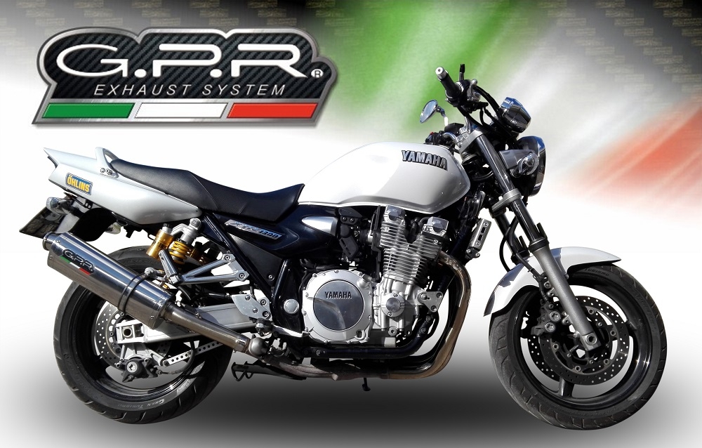 Scarico GPR compatibile con  Yamaha Xjr 1300 2007-2017, Trioval, Scarico omologato, silenziatore con db killer estraibile e raccordo specifico