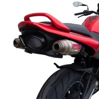 Scarico GPR compatibile con  Suzuki Gsr 600 2006-2011, Deeptone Inox, Coppia di terminali di scarico omologati, forniti con db killer removibili e raccordi specifici