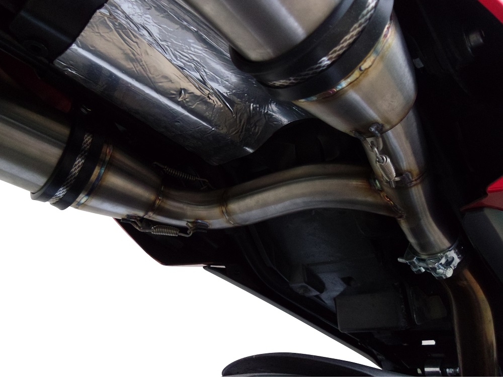 GPR exhaust compatible with  Suzuki Gsr 600 2006-2011, Deeptone Inox, Dual Homologated legal slip-on exhaust including removable db killers and link pipes 