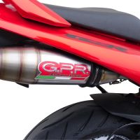 GPR exhaust compatible with  Suzuki Gsr 600 2006-2011, Deeptone Inox, Dual Homologated legal slip-on exhaust including removable db killers and link pipes 