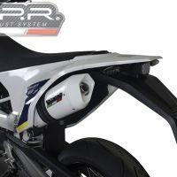 GPR exhaust compatible with  Husqvarna Supermoto 701 2015-2016, Albus Ceramic, Homologated legal slip-on exhaust including removable db killer, link pipe and catalyst 