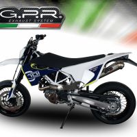 Scarico GPR compatibile con  Husqvarna Supermoto 701 2015-2016, Powercone Evo, Scarico omologato, silenziatore con db killer estraibile e raccordo specifico