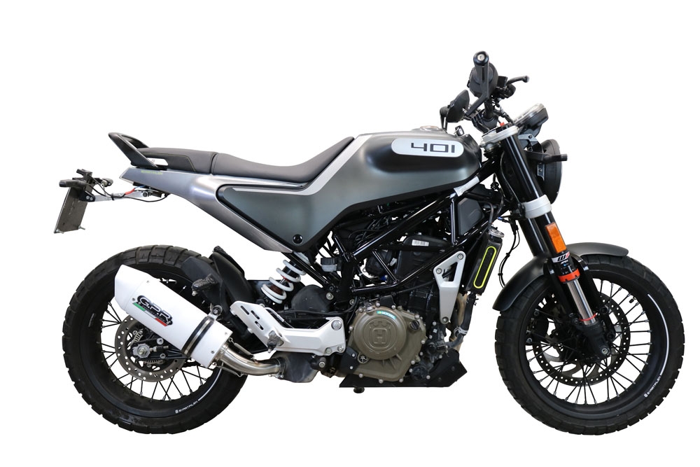 Scarico GPR compatibile con  Husqvarna Vitpilen 401 2020-2020, Albus Evo4, Scarico omologato, silenziatore con db killer estraibile e raccordo specifico