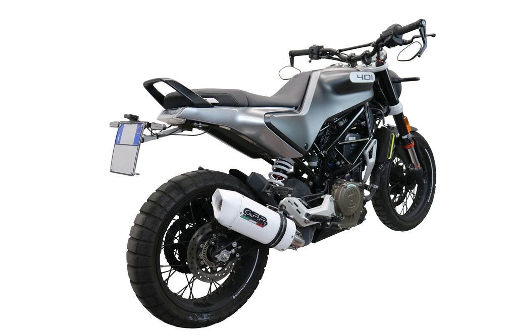 Scarico GPR compatibile con  Husqvarna Vitpilen 401 2020-2020, Albus Evo4, Scarico omologato, silenziatore con db killer estraibile e raccordo specifico