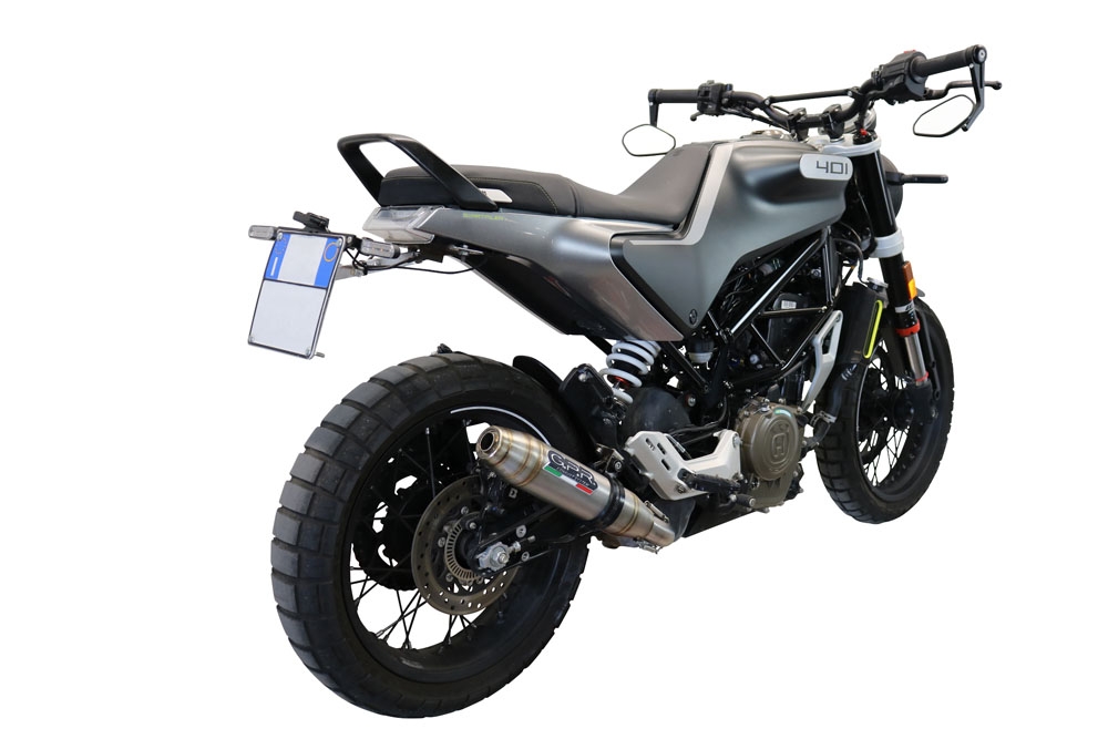 Scarico GPR compatibile con  Husqvarna Vitpilen 401 2021-2023, Deeptone Inox, Scarico omologato, silenziatore con db killer estraibile e raccordo specifico