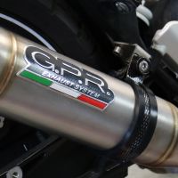 GPR exhaust compatible with  Husqvarna Svartpilen 401 2020-2020, Deeptone Inox, Homologated legal slip-on exhaust including removable db killer and link pipe 