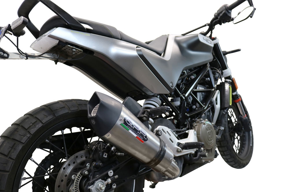 Scarico GPR compatibile con  Husqvarna Vitpilen 401 2020-2020, GP Evo4 Titanium, Scarico omologato, silenziatore con db killer estraibile e raccordo specifico