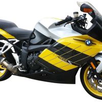 Scarico GPR compatibile con  Bmw K 1200 S -R 2004-2008, Furore Nero, Terminale di scarico omologato,fornito con db killer estraibile,catalizzatore e collettore