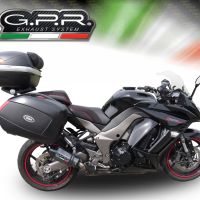 Scarico GPR compatibile con  Kawasaki Z 1000  2010-2013, Gpe Ann. Poppy, Coppia di terminali di scarico omologati, forniti con db killer removibili e raccordi specifici