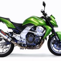 Scarico GPR compatibile con  Kawasaki Z 750 - R  2007-2014, Gpe Ann. titanium, Terminale di scarico omologato, fornito con db killer estraibile, catalizzatore e raccordo specifico