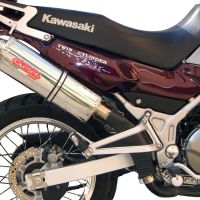 Scarico GPR compatibile con  Kawasaki Kle 500 1991-2007, Trioval, Scarico omologato, silenziatore con db killer estraibile e raccordo specifico