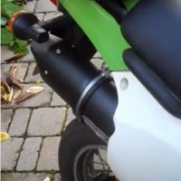 Scarico GPR compatibile con  Kawasaki Klr 600 1985-2004, Furore Nero, Scarico omologato, silenziatore con db killer estraibile e raccordo specifico