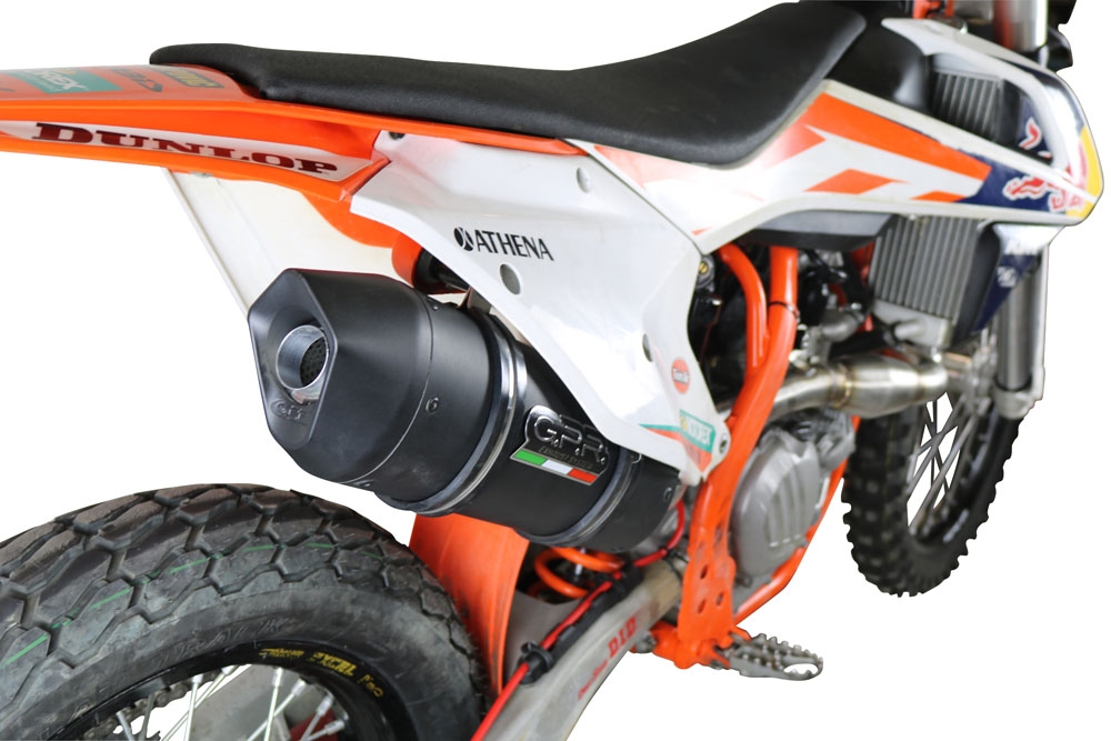 Scarico GPR compatibile con  Ktm SX-F 450 2016-2018, Furore Nero, Scarico completo racing, fornito con db killer estraibile e collettore, non legale per uso stradale