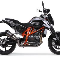 Scarico GPR compatibile con  Ktm Duke 690 2017-2020, GP Evo4 Titanium, Scarico omologato, silenziatore con db killer estraibile e raccordo specifico