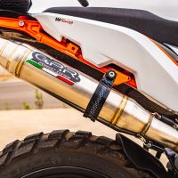 GPR exhaust compatible with  Ktm Duke 890 2021-2024, Deeptone Inox, Homologated legal slip-on exhaust including removable db killer and link pipe 