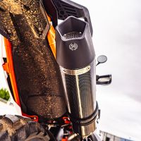 Scarico GPR compatibile con  Ktm Adventure 890 2021-2023, GP Evo4 Poppy, Scarico omologato, silenziatore con db killer estraibile e raccordo specifico