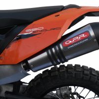 GPR exhaust compatible with  Ktm Smc 690 R 2007-2016, Gpe Ann. titanium, Homologated legal full system exhaust, including removable db killer and catalyst 