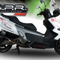 GPR exhaust compatible with  Kymco Myroad 700 2012-2016, Power Bomb, Homologated legal slip-on exhaust including removable db killer, link pipe and catalyst 