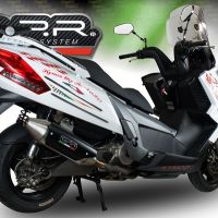 Scarico GPR compatibile con  Kymco Myroad 700 2012-2016, Power Bomb, Terminale di scarico omologato,fornito con db killer estraibile,catalizzatore e collettore