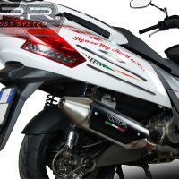 Scarico GPR compatibile con  Kymco Myroad 700 2012-2016, Power Bomb, Scarico omologato, silenziatore con db killer estraibile e raccordo specifico