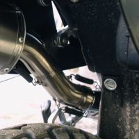 GPR exhaust compatible with  Ktm EGS Adventure - LC4  1999-2003, Albus Ceramic, Homologated legal slip-on exhaust including removable db killer and link pipe 