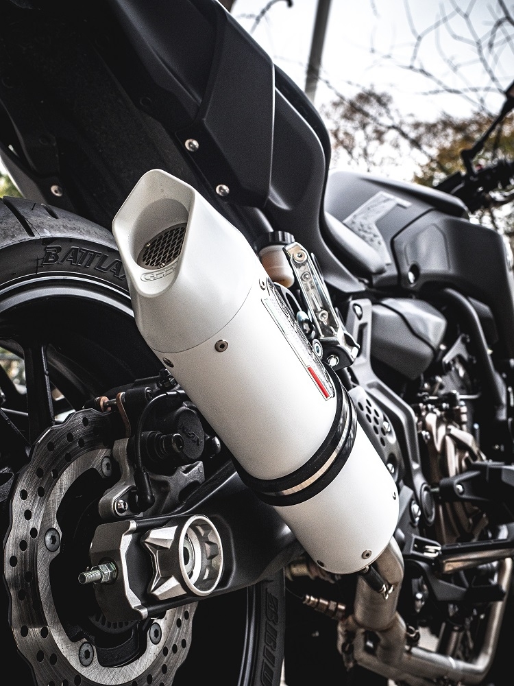 GPR exhaust compatible with  Yamaha Mt-07  2014-2016, Albus Ceramic, Homologated legal full system exhaust, including removable db killer and catalyst 