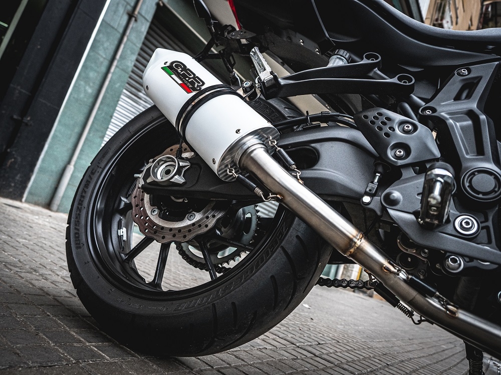 GPR exhaust compatible with  Yamaha Mt-07  2014-2016, Albus Ceramic, Homologated legal full system exhaust, including removable db killer and catalyst 