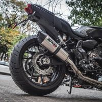 GPR exhaust compatible with  Yamaha Mt-07  2017-2020, Gpe Ann. titanium, Racing full system exhaust, including removable db killer 