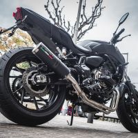 Scarico GPR compatibile con  Yamaha Xsr 700 2017-2020, M3 Black Titanium, Scarico completo omologato,fornito con db killer estraibile,catalizzatore e collettore